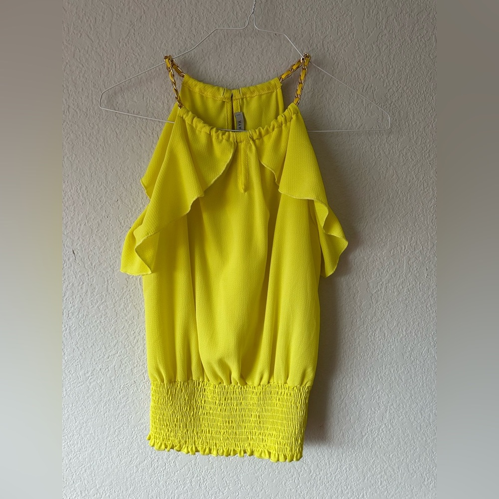 Yellow women top